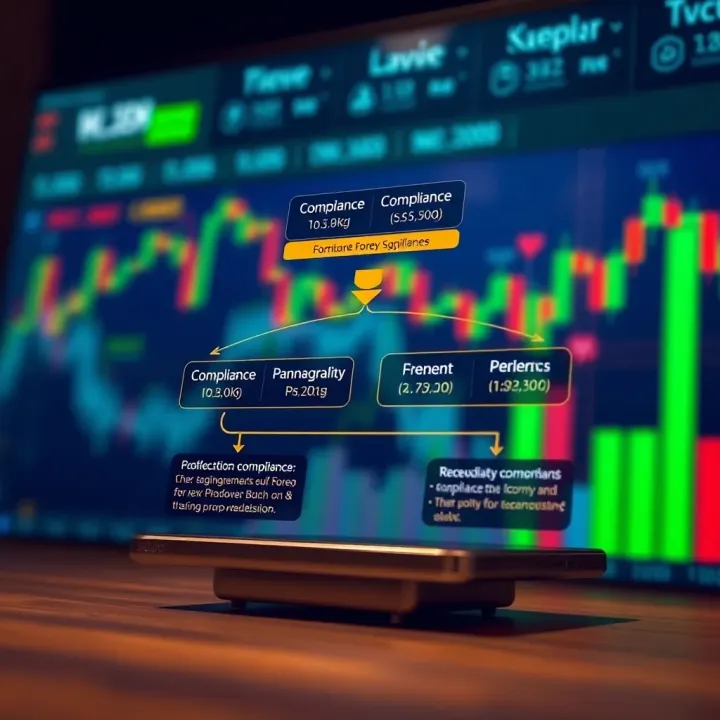 Diagram illustrating compliance requirements and regulatory framework for forex trading apps in India