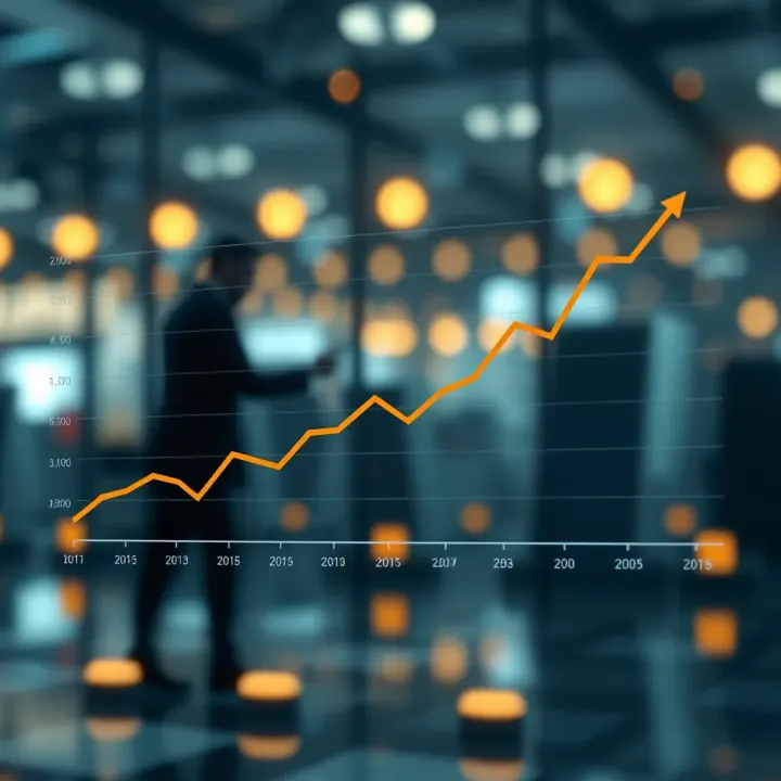 Graph showing projected growth trends for Reliance Industries sector segments