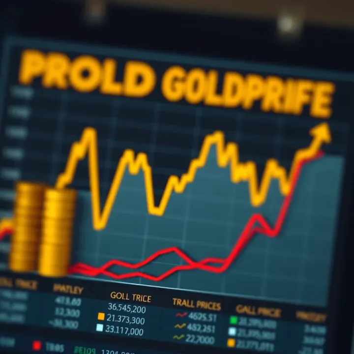 Graph showing trends and projections of gold prices in India influenced by economic and global factors