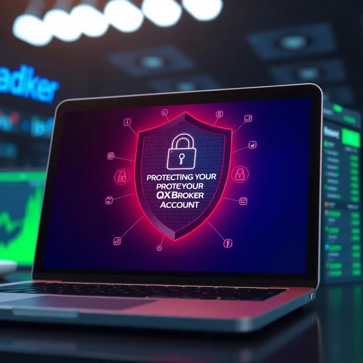 Illustration of account protection using security shield and digital lock symbols