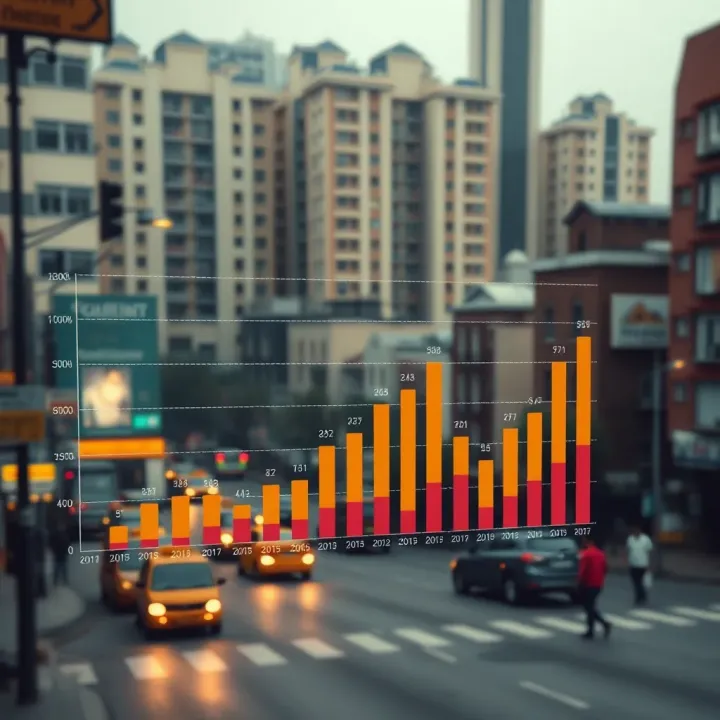 Graph showing projected population growth and urbanization trends in India illustrating demographic changes over the decade