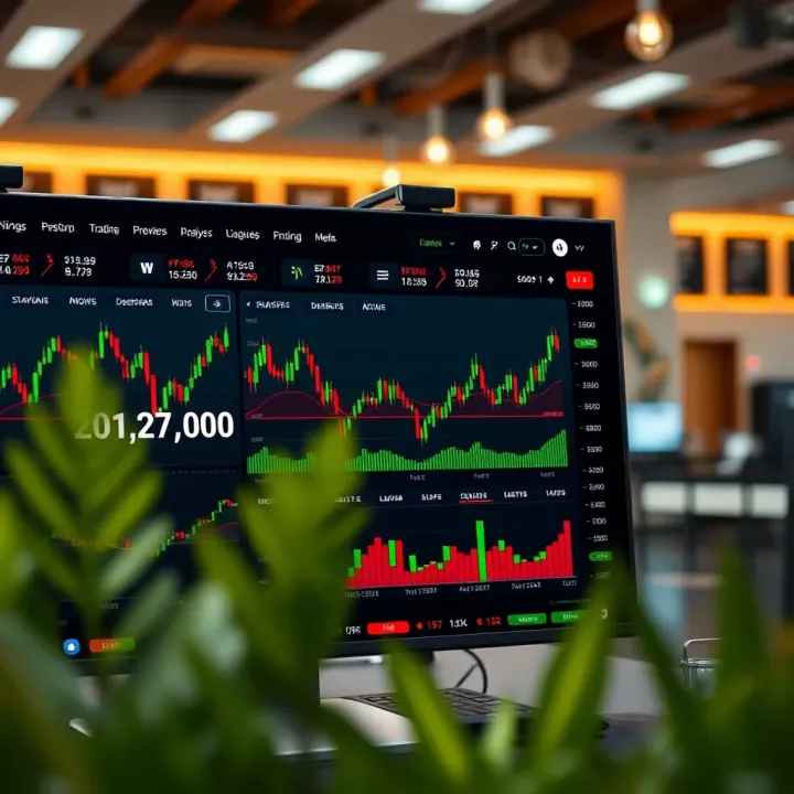 IQ Option Trading Dashboard Overview Dashboard displaying various trading instruments on IQ Option platform