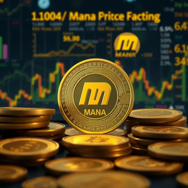 Visual representation of market factors influencing Mana coin value including demand, supply, and external economic conditions
