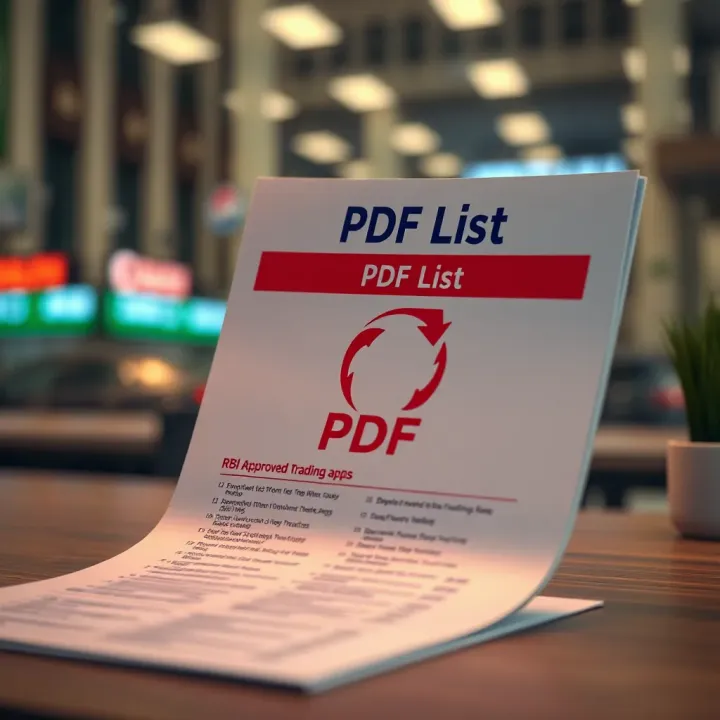 Official PDF List of RBI Approved Trading Apps Digital document representing official PDF list of RBI approved trading platforms