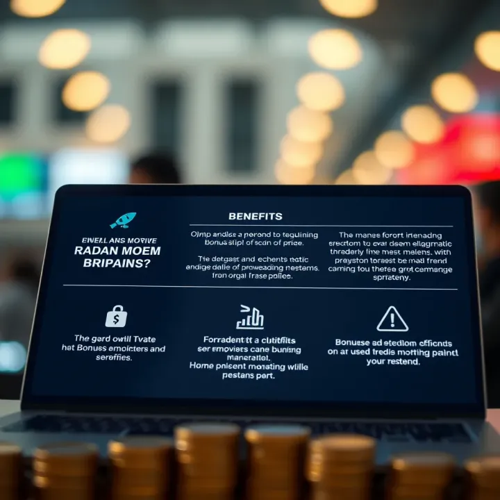 Visual representation of benefits and conditions related to Olymp Trade bonuses with icons for rewards and warnings