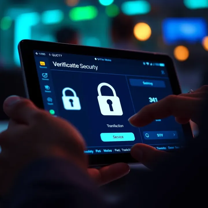 Verification and Security in Quotex Withdrawal Process Graphic depicting secure transaction verification on a digital device