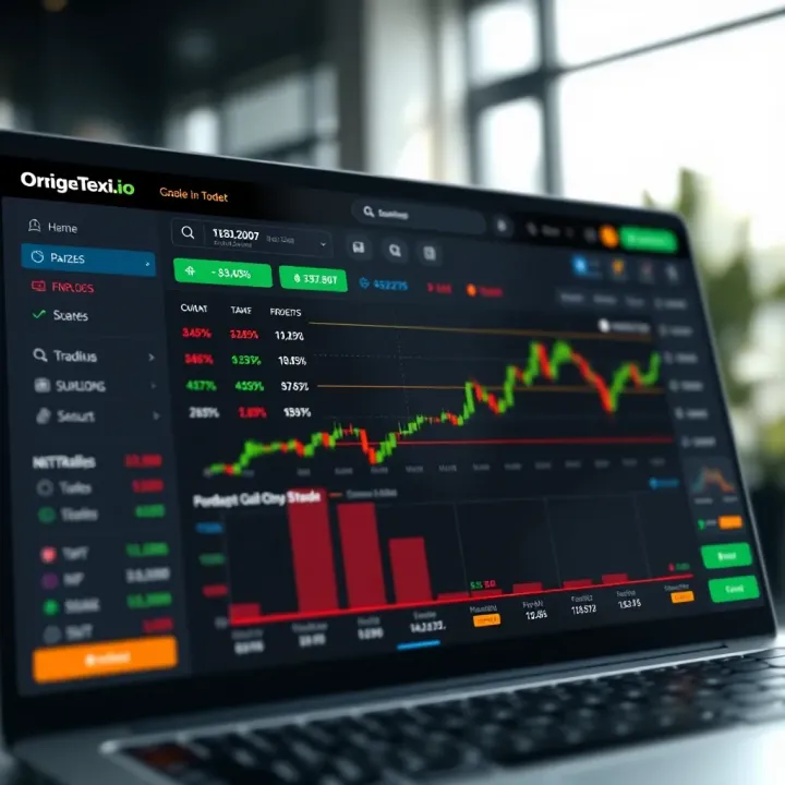 Dashboard view of Quotex.io showing various trading options and real-time market data