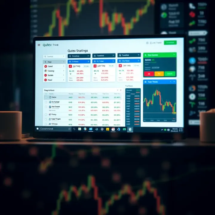 Overview of Qutex Trade Platform Features and Account Management Dashboard displaying trading options and account management tools on Qutex platform