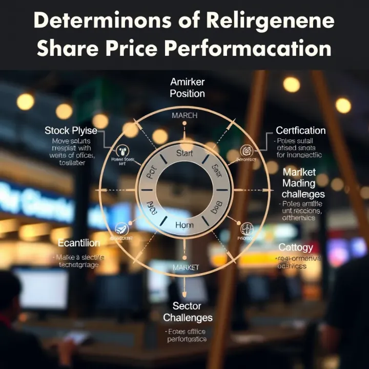 Diagram illustrating key factors influencing stock performance including market position, economic conditions, and sector challenges