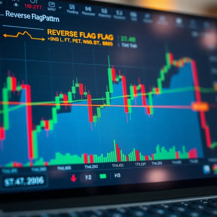 Comparison chart highlighting differences between the reverse flag pattern and similar technical patterns in financial markets