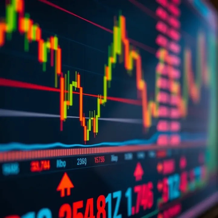Illustration of financial chart with key forex indicators and regulatory compliance symbols
