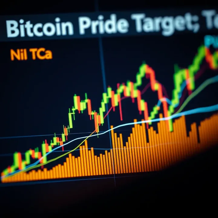 Graph showing bitcoin price fluctuations with key technical indicators