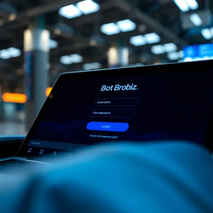 Secure login screen displaying username and password fields on a digital device