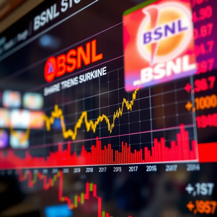 Graph showing BSNL stock price fluctuations over time