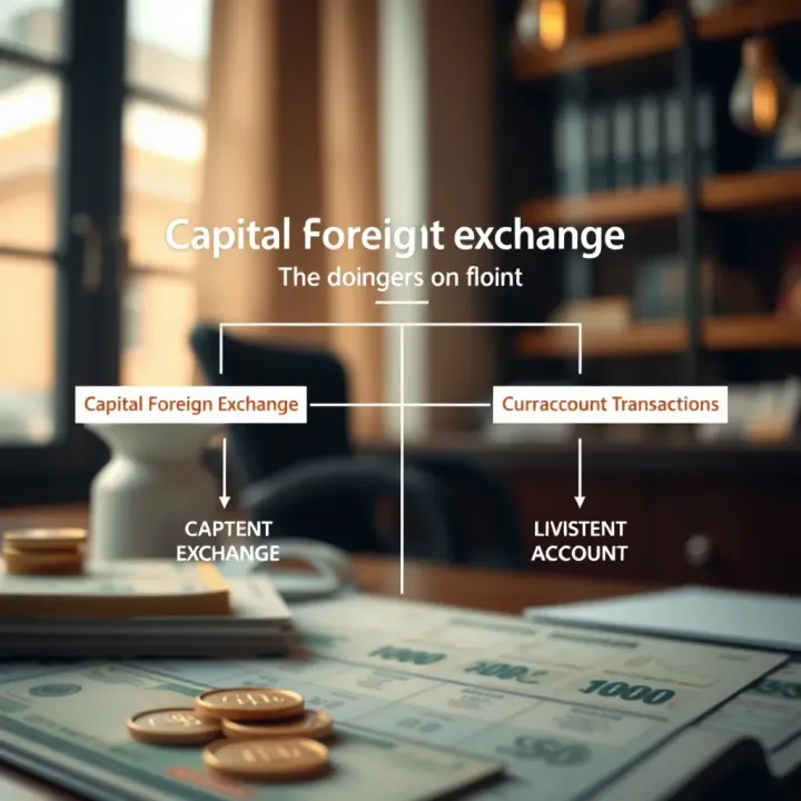 Diagram illustrating the difference between capital foreign exchange and current account transactions in Indian economy