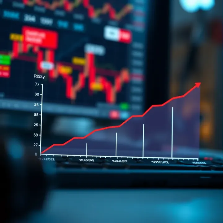Graph illustrating growth and learning curve with demo trading before live investment