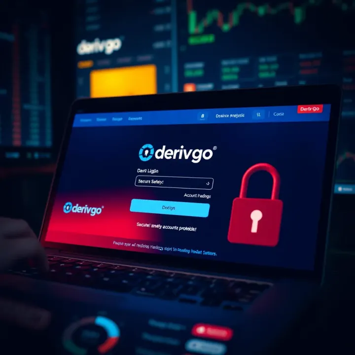 Deriv Go Secure Login Highlighting Account Safety Secure login screen of Deriv Go demonstrating account protection features