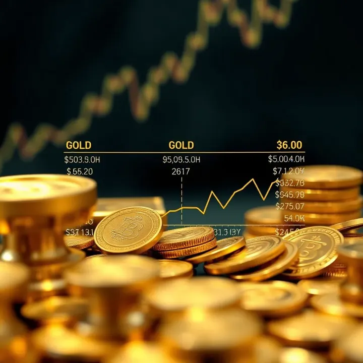 Graph showing factors influencing gold price fluctuations in India