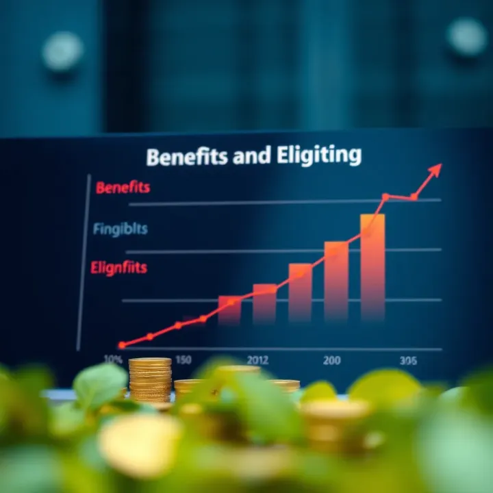 Illustration of a business growth chart highlighting benefits and eligibility criteria for finotive funding in India's financial ecosystem