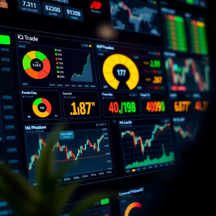 Dashboard displaying various financial instruments available for trading on IQ Trade platform