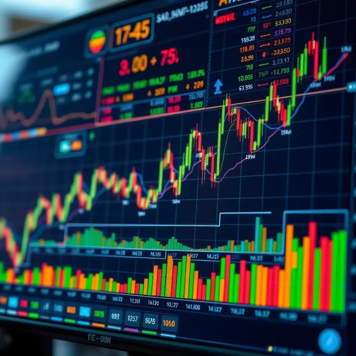 Graph displaying various price trends and forecasting models for financial assets