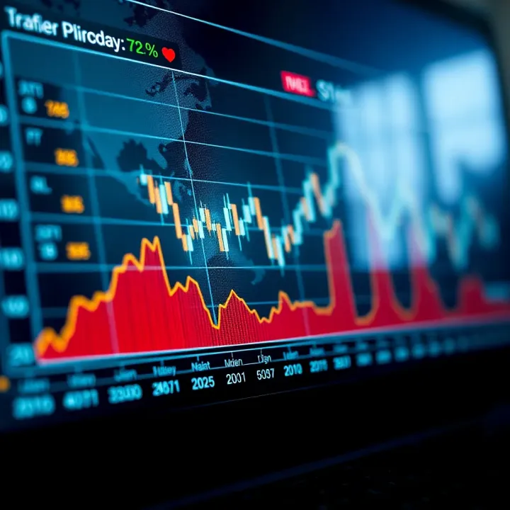Financial chart showing growth trends and investment data in the Indian market
