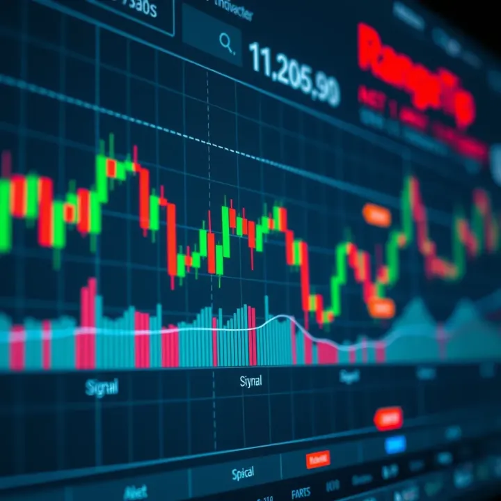 Chart with technical indicators highlighting key signals for trading in range-bound markets