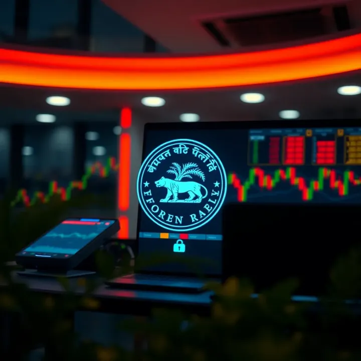 Illustration of secure online forex trading with RBI regulatory compliance