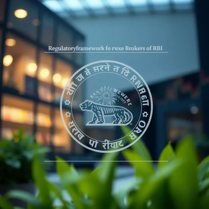 Diagram showing the regulatory framework of RBI overseeing forex brokers in India